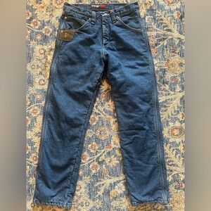 Wrangler Riggs Workwear jeans quilted lined insulated thinsulate size 30x30